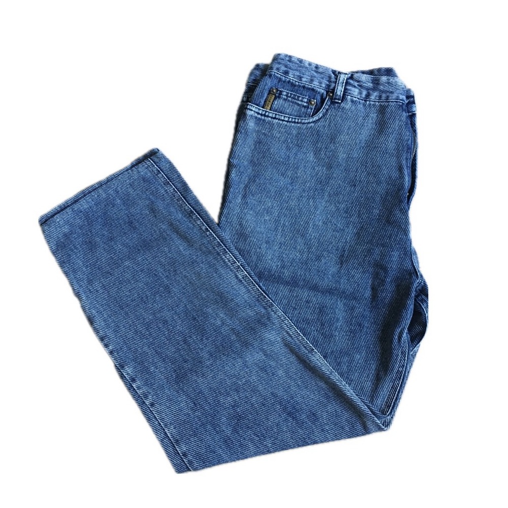 Armani Jeans Vintage Designer Blue Colored Corduroy Style Denim Jean Pants